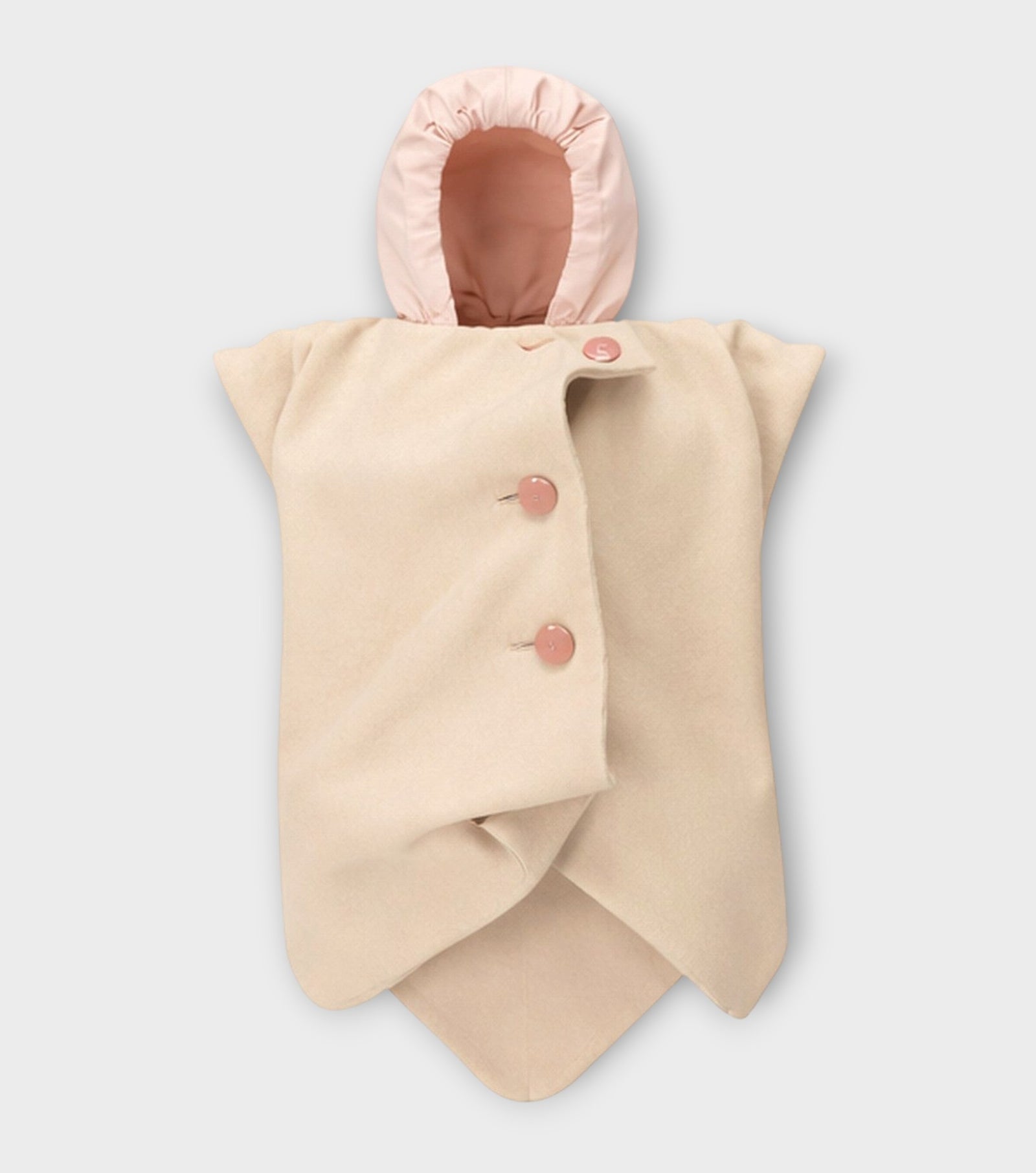 Beige “Mythogenesis” Wavy Ruched Vest