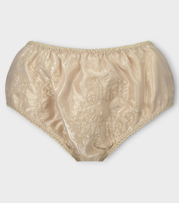 Beige Organza Micro Shorts