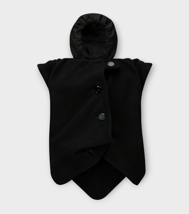 Black “Mythogenesis” Wavy Ruched Vest