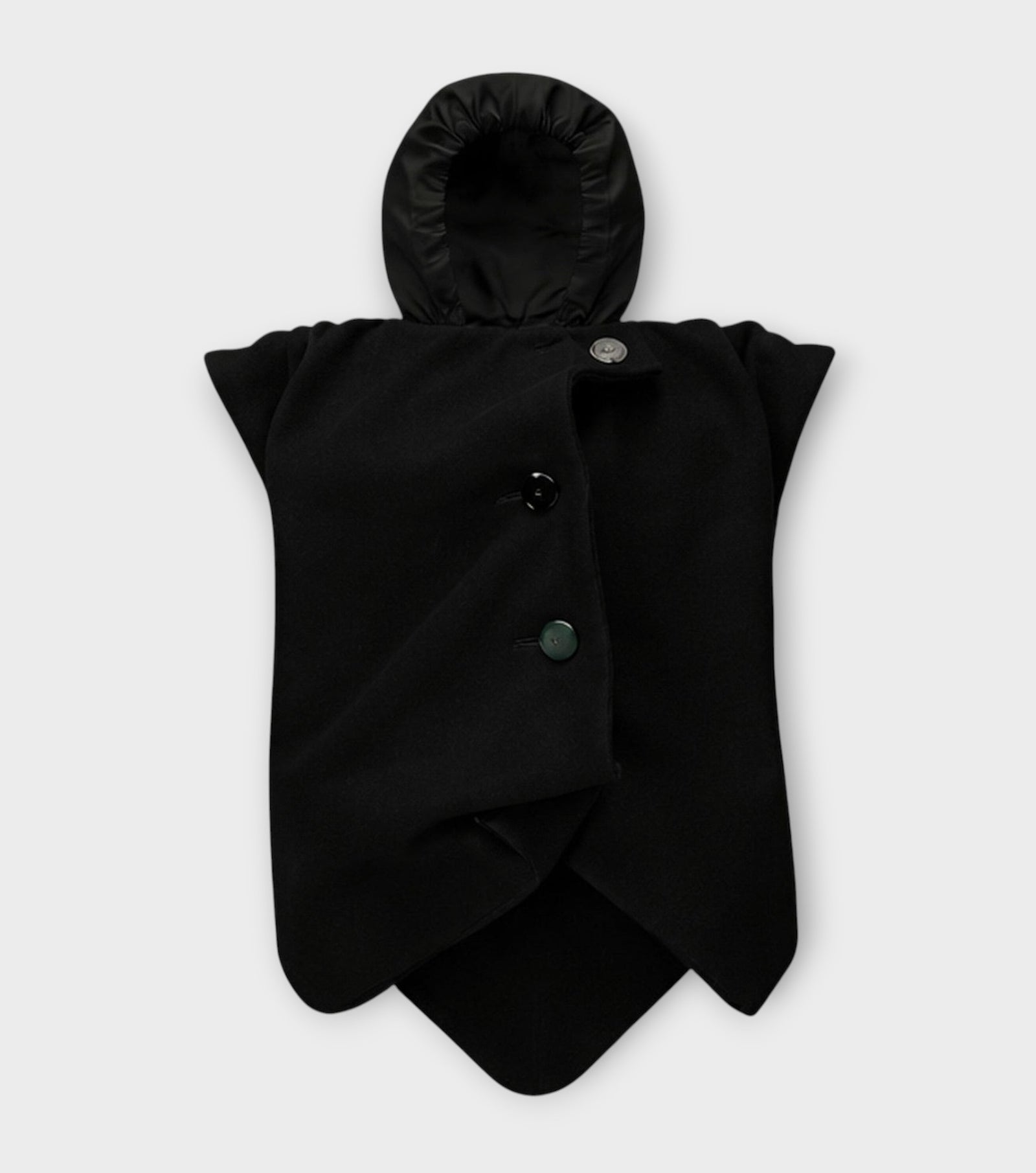 Black “Mythogenesis” Wavy Ruched Vest