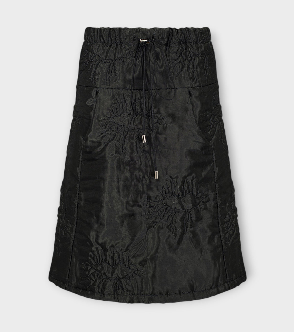 Black Organza Trapeze Skirt