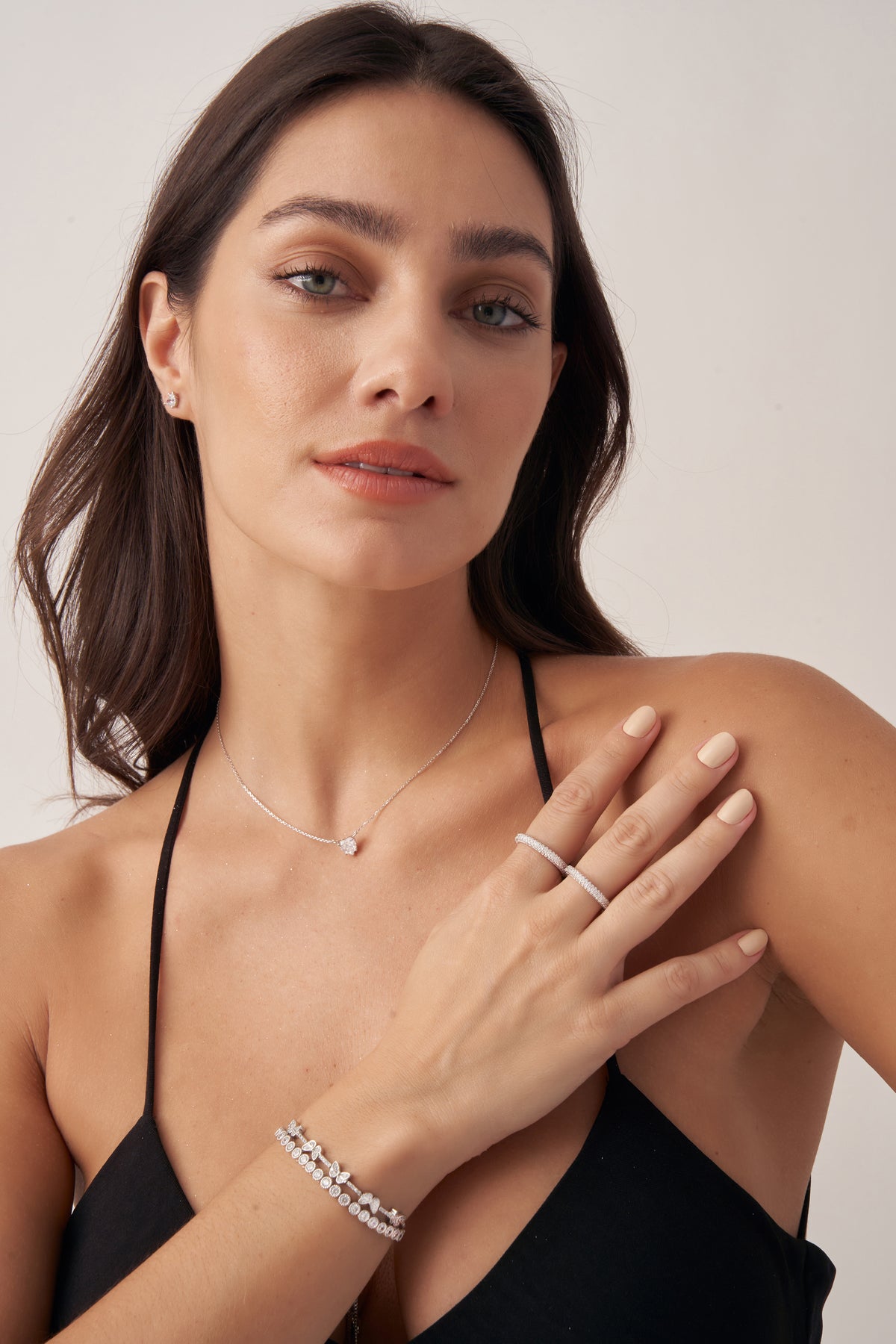 Silver Adjustable Butterfly Bracelet with Pavé Zirconia – Hypoallergenic