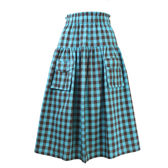 ZENZEE - Linen Cargo Skirt | Turquoise, buy at DOORS NYC