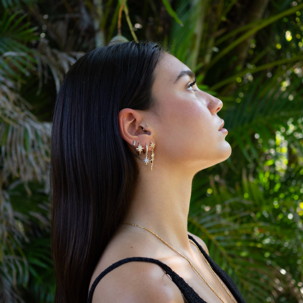 Celestial Trinity Gold &amp; Diamond Earring Set