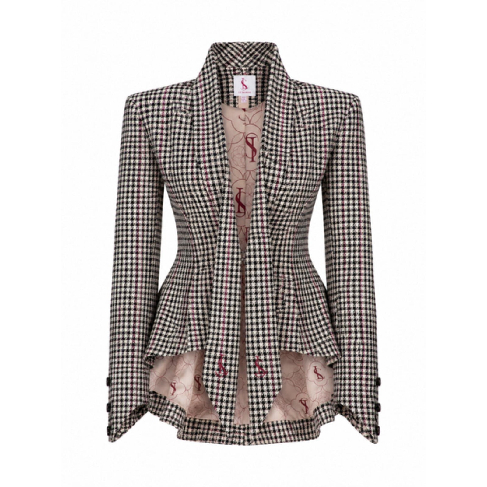 Malinda Lurex Houndstooth Tailored Blazer