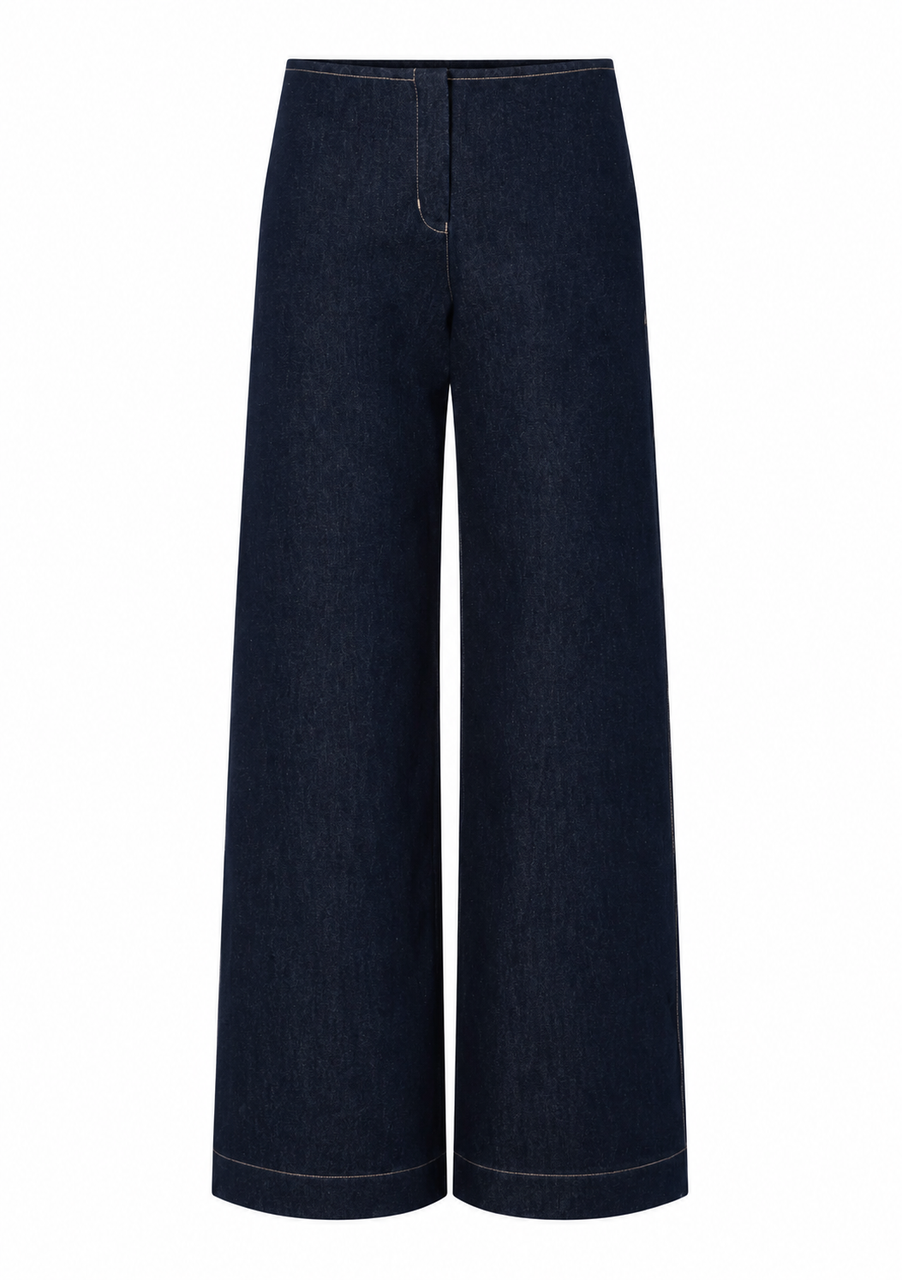 FARAH SEIF - Solin Straight Denim Pants, buy at DOORS NYC