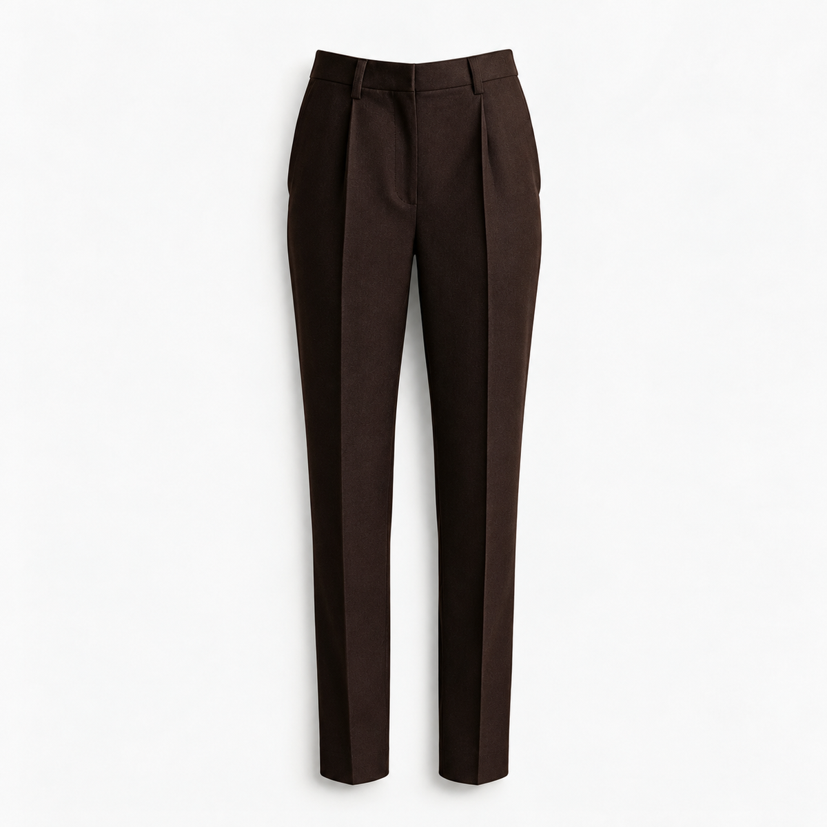 ZHYUN.K brown wool tailored trousers, matching women's suiting pants, buy at DOORS NYC