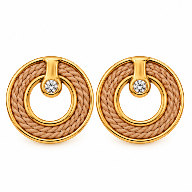 The Dot in a Circle Buriti Earrings