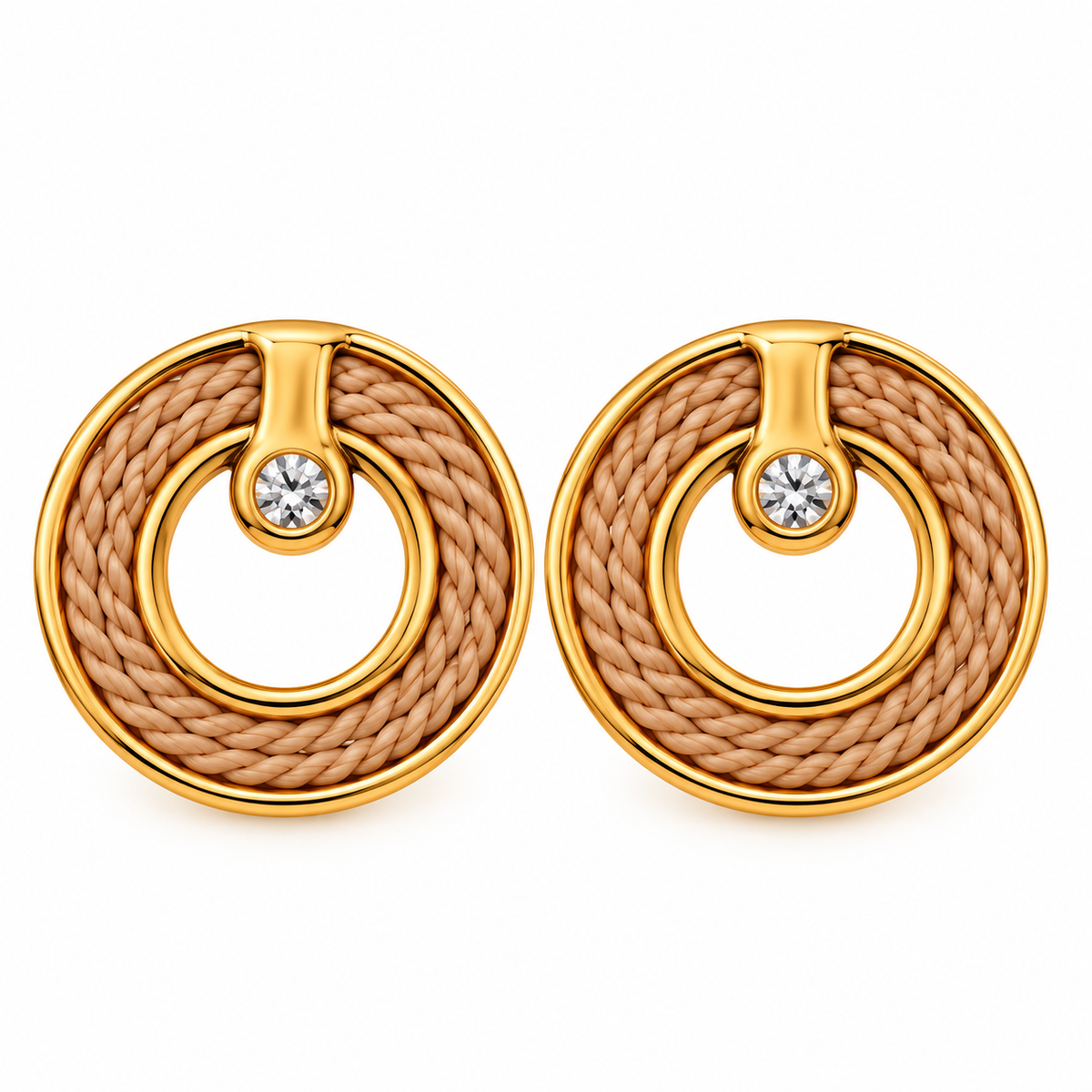 The Dot in a Circle Buriti Earrings