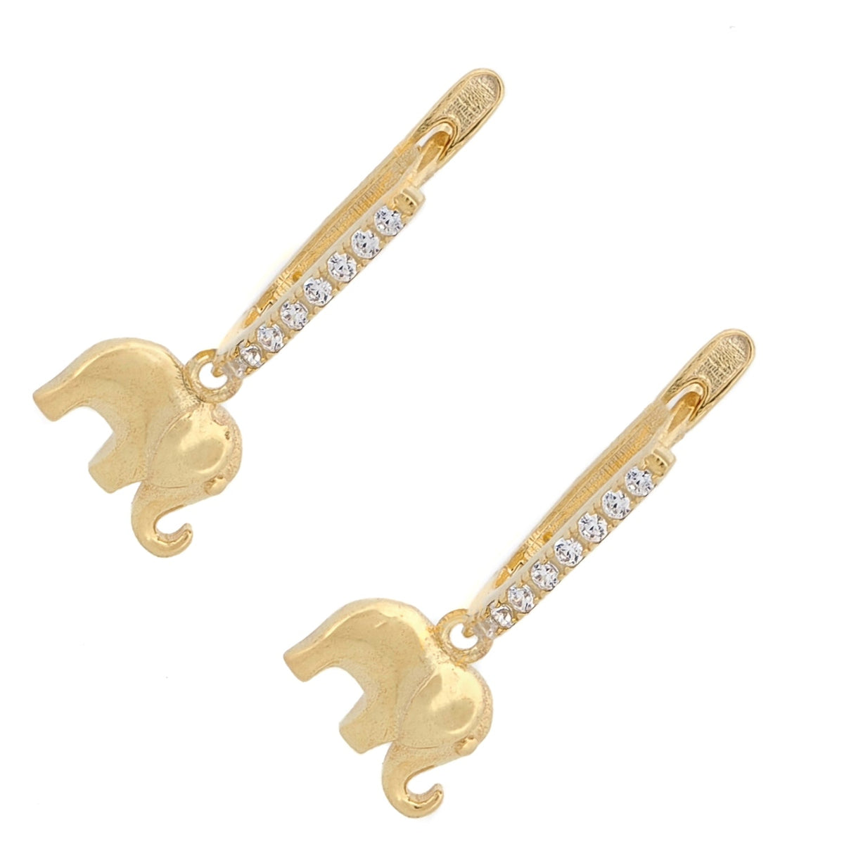 Close-up of spiritual elephant earrings symbolizing wisdom, protection, and good fortune

