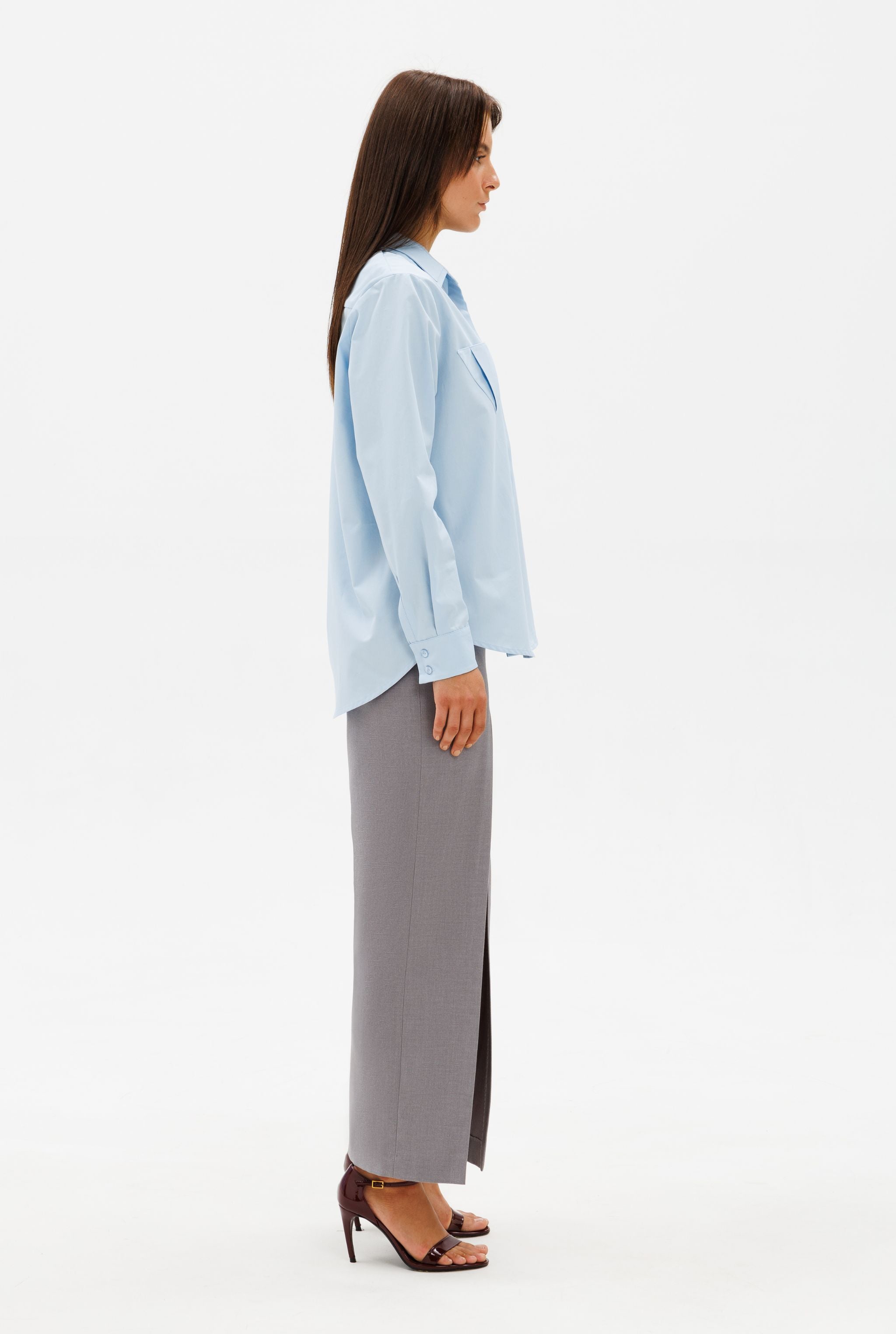 DAR ANN STUDIO - DUNE Shirt | Light Blue, buy at DOORS NYC