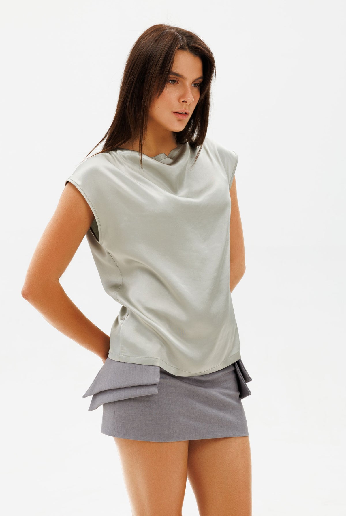 DAR ANN STUDIO - OCEAN Top | Pistachio  , buy at DOORS NYC