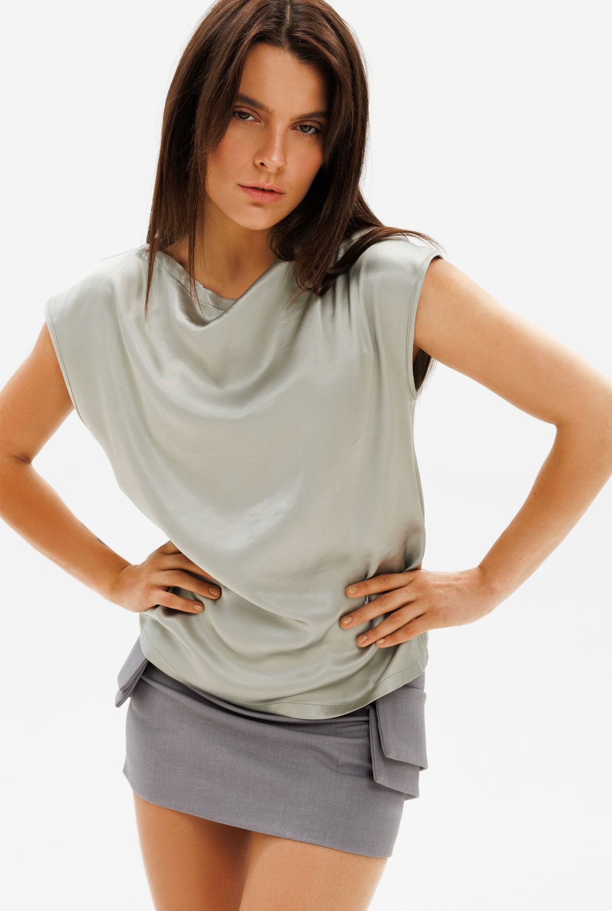 DAR ANN STUDIO - OCEAN Top | Pistachio  , buy at DOORS NYC