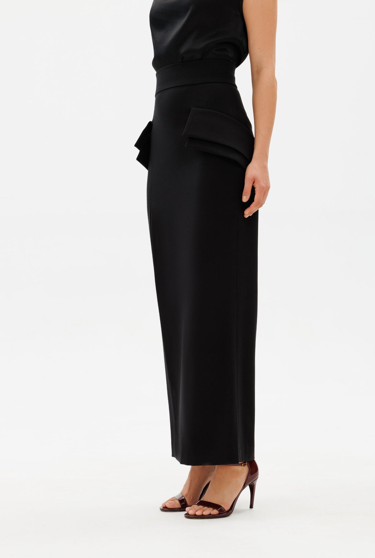 DAR ANN STUDIO - EXECUTIVE Maxi Skirt | Black , buy at DOORS NYC