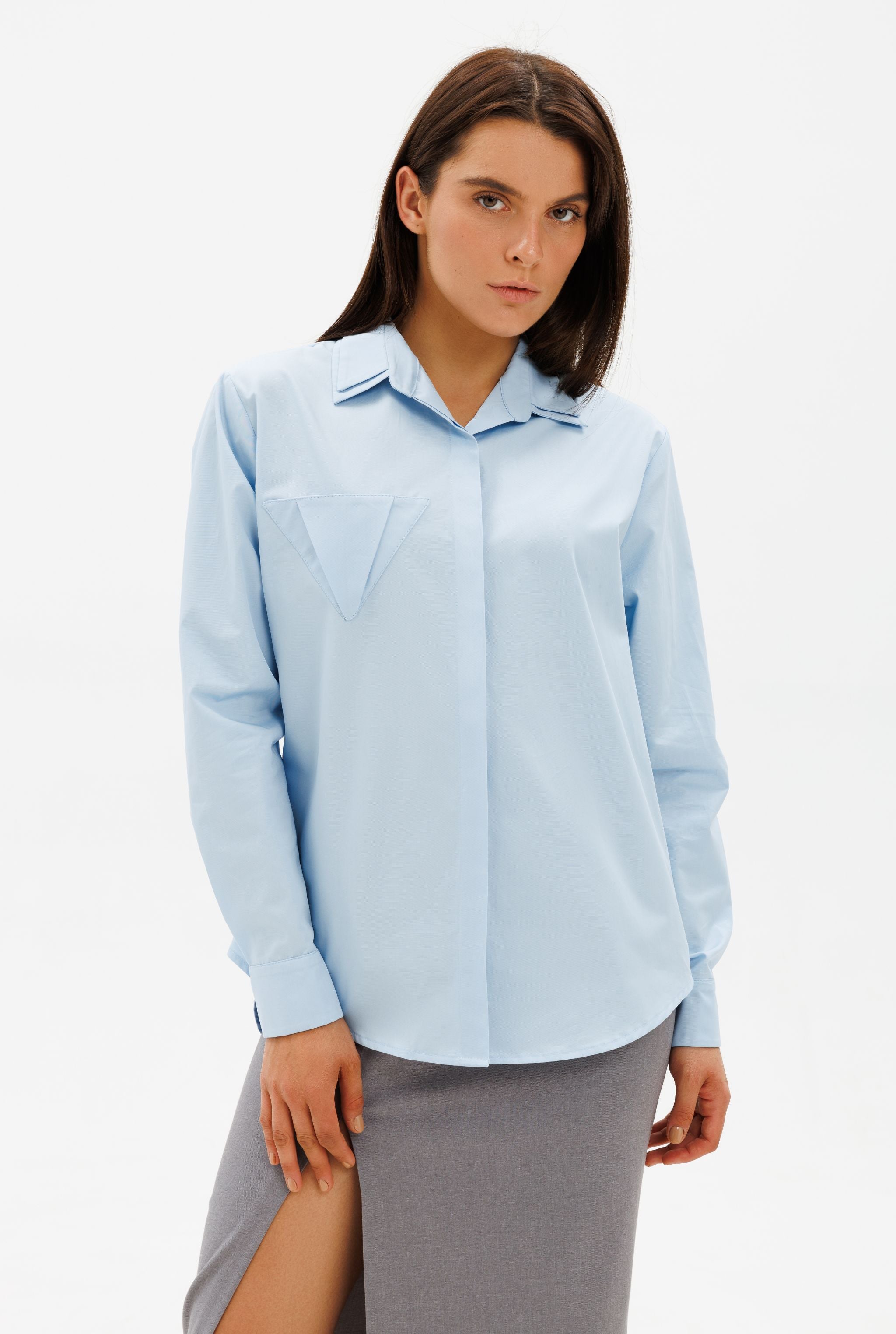 DAR ANN STUDIO - DUNE Shirt | Light Blue, buy at DOORS NYC