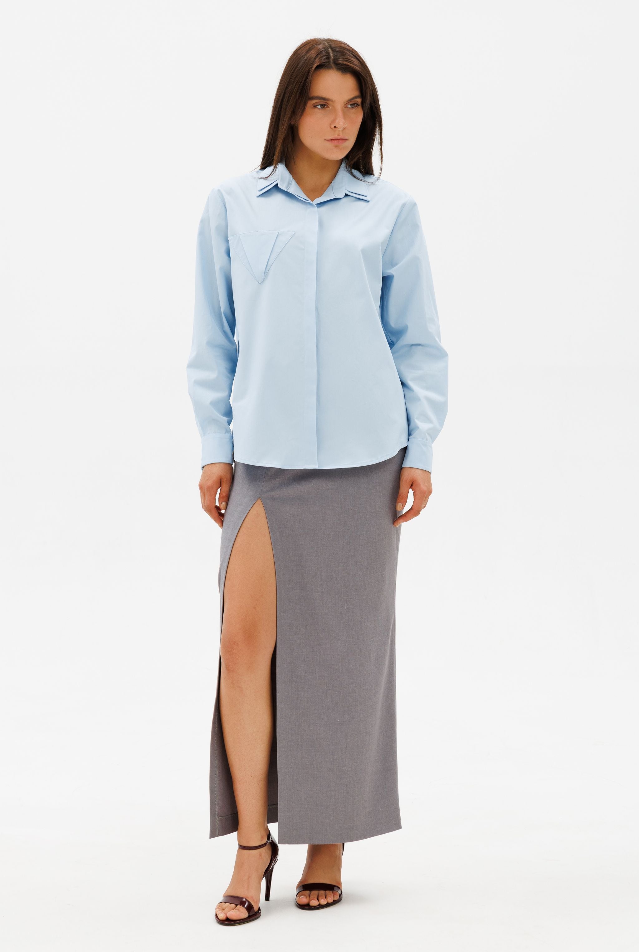 DAR ANN STUDIO - DUNE Shirt | Light Blue, buy at DOORS NYC