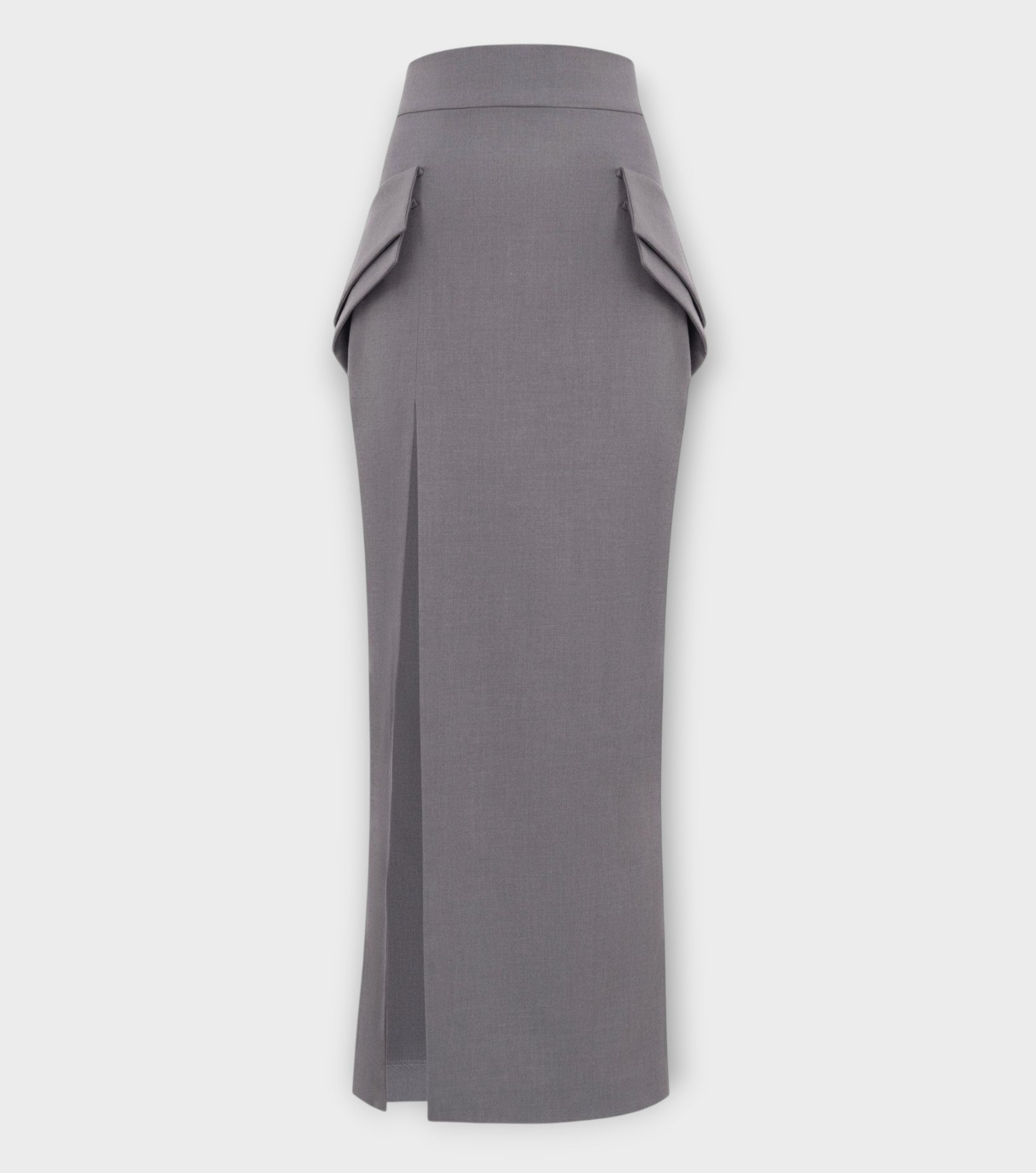 EXECUTIVE Maxi Skirt | Gray