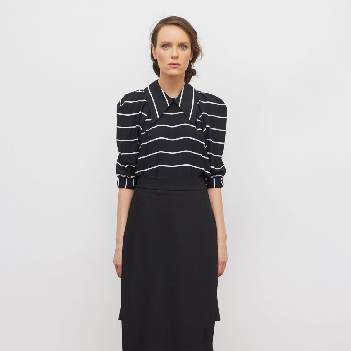 Striped Blouse | Black