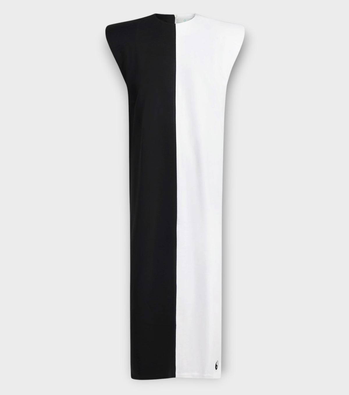 Yin &amp; Yang Sleeveless Two-Tone Dress