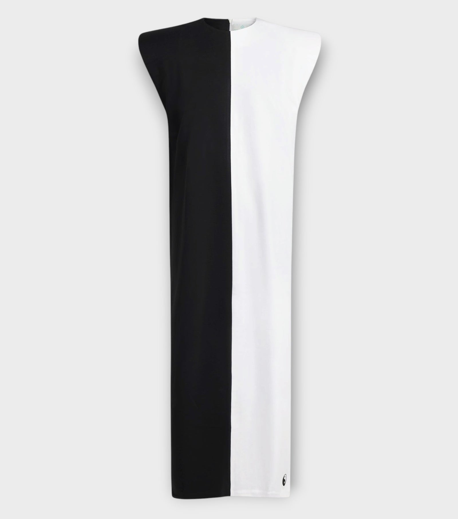Yin & Yang Sleeveless Two-Tone Dress
