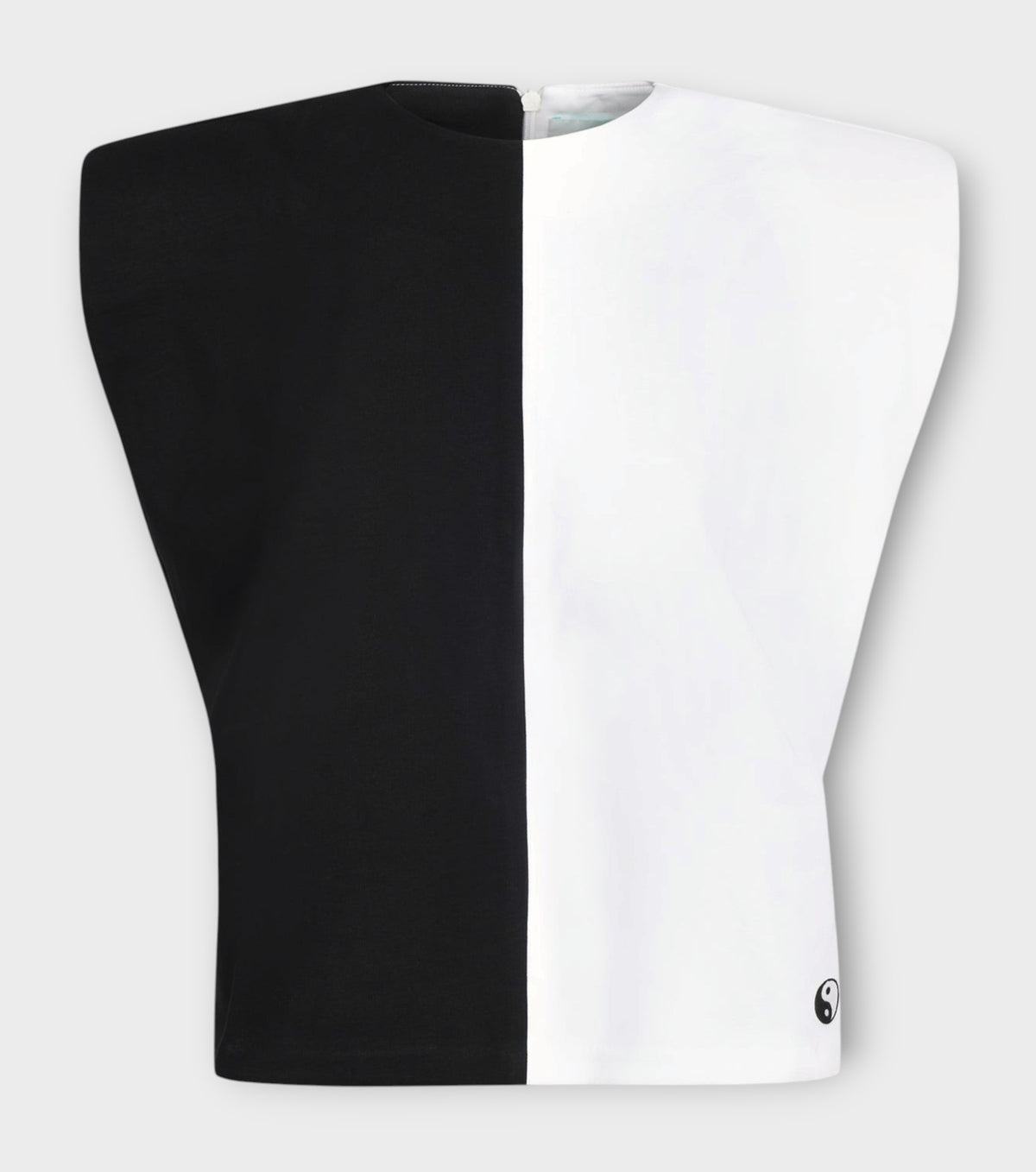 Yin &amp; Yang Two-Tone Sleeveless Top