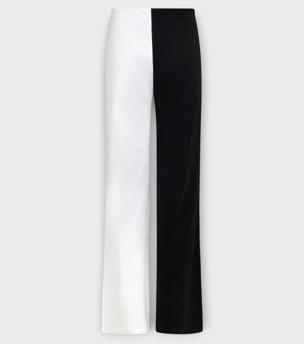 Yin & Yang Two-Tone Wide-Leg Pants