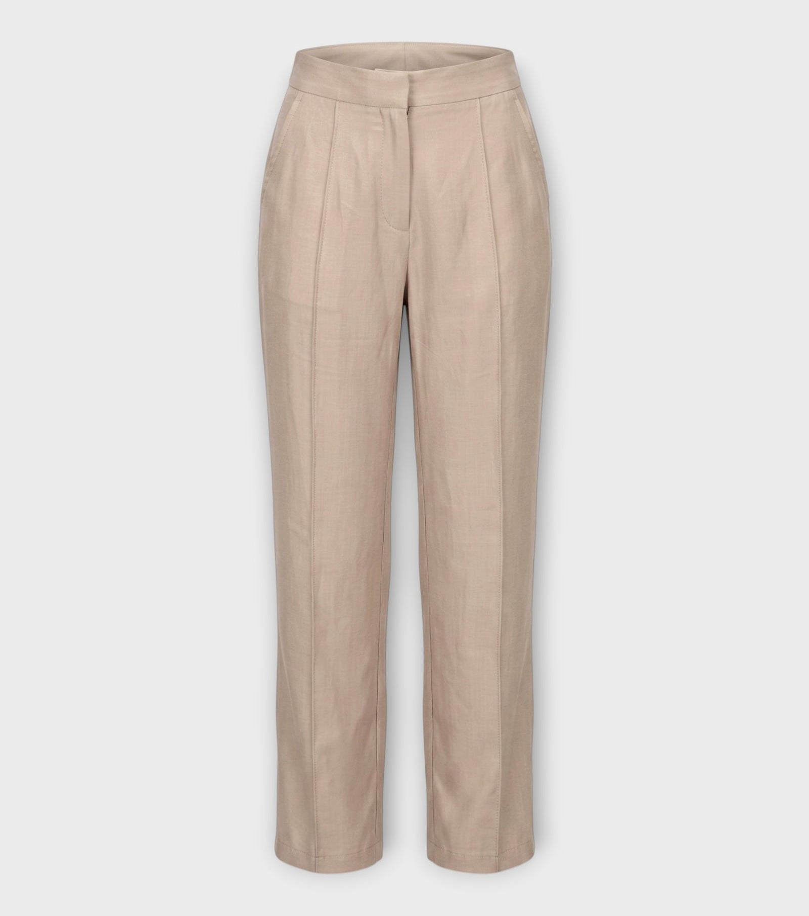 Dusty Rose Straight-Leg Trousers