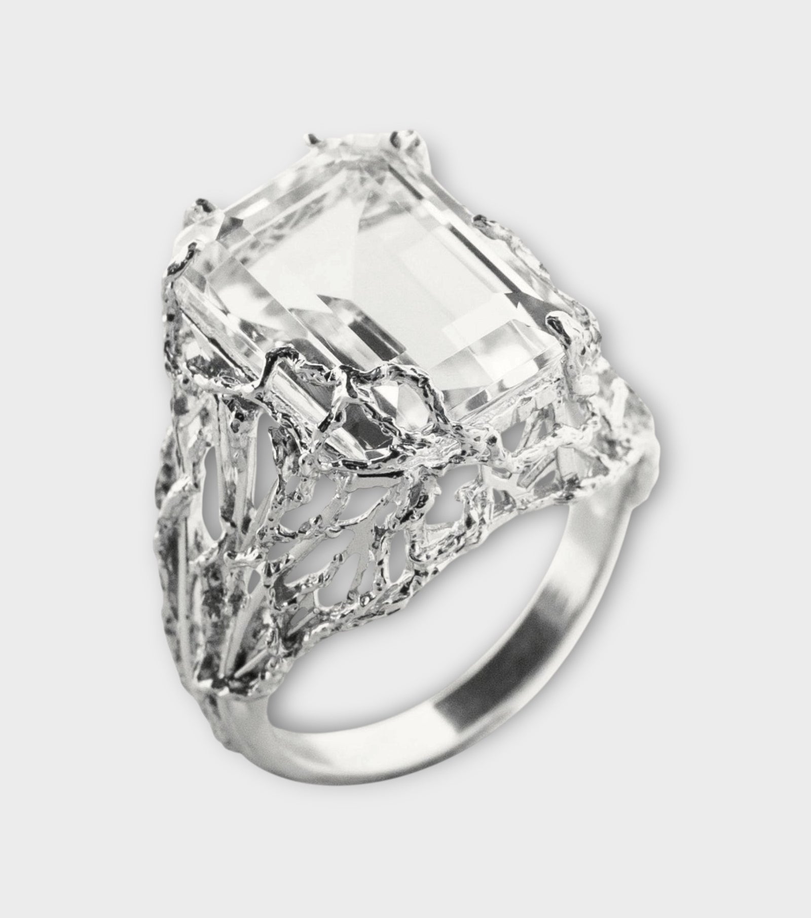 Greatness Gone Sparkle Ring | Clear Quartz