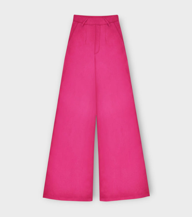 Flared Trousers | Pink