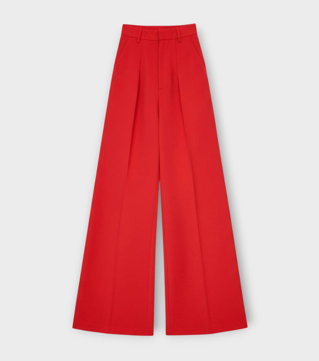 Flared Trousers | Red
