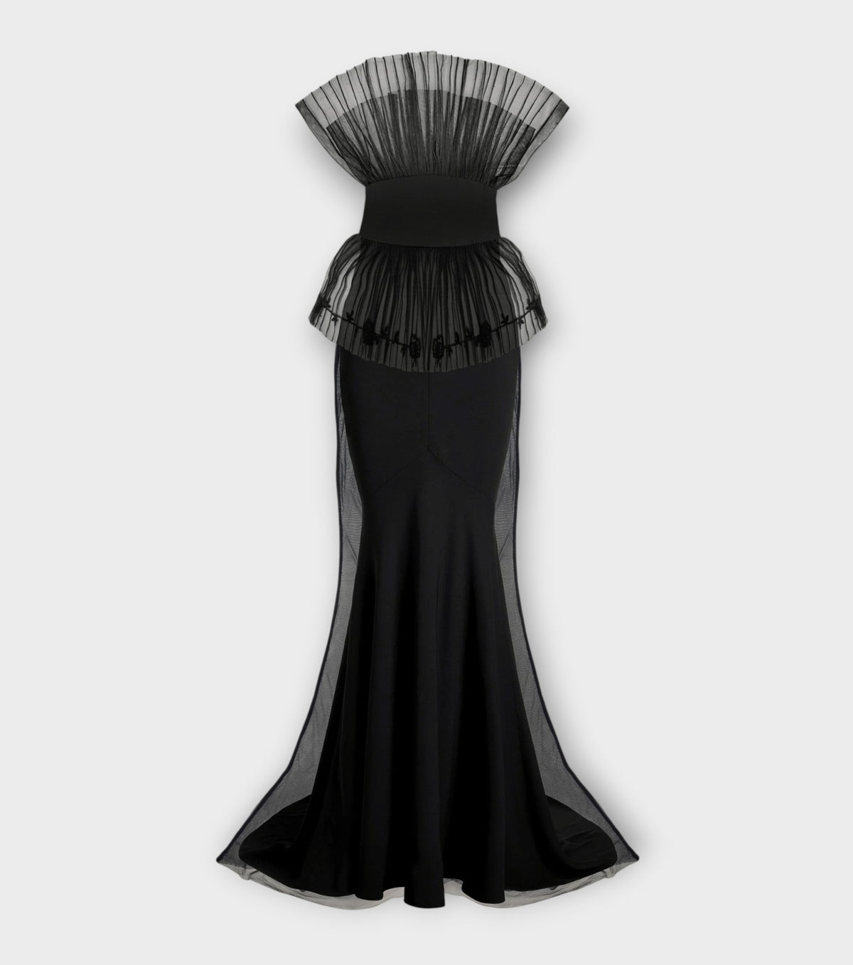 Peplum Mermaid Gown