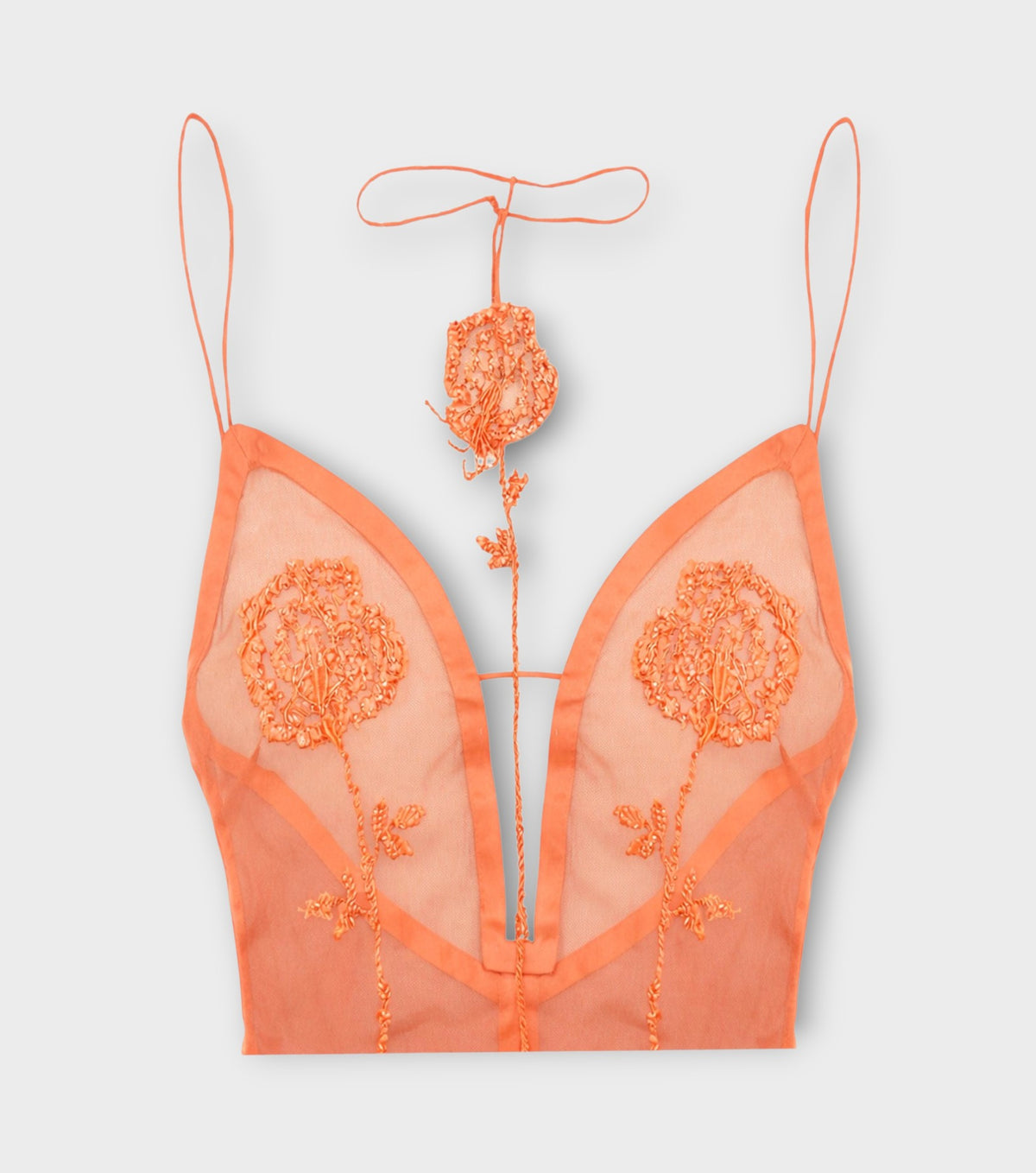 Rose Sheer Top | Orange