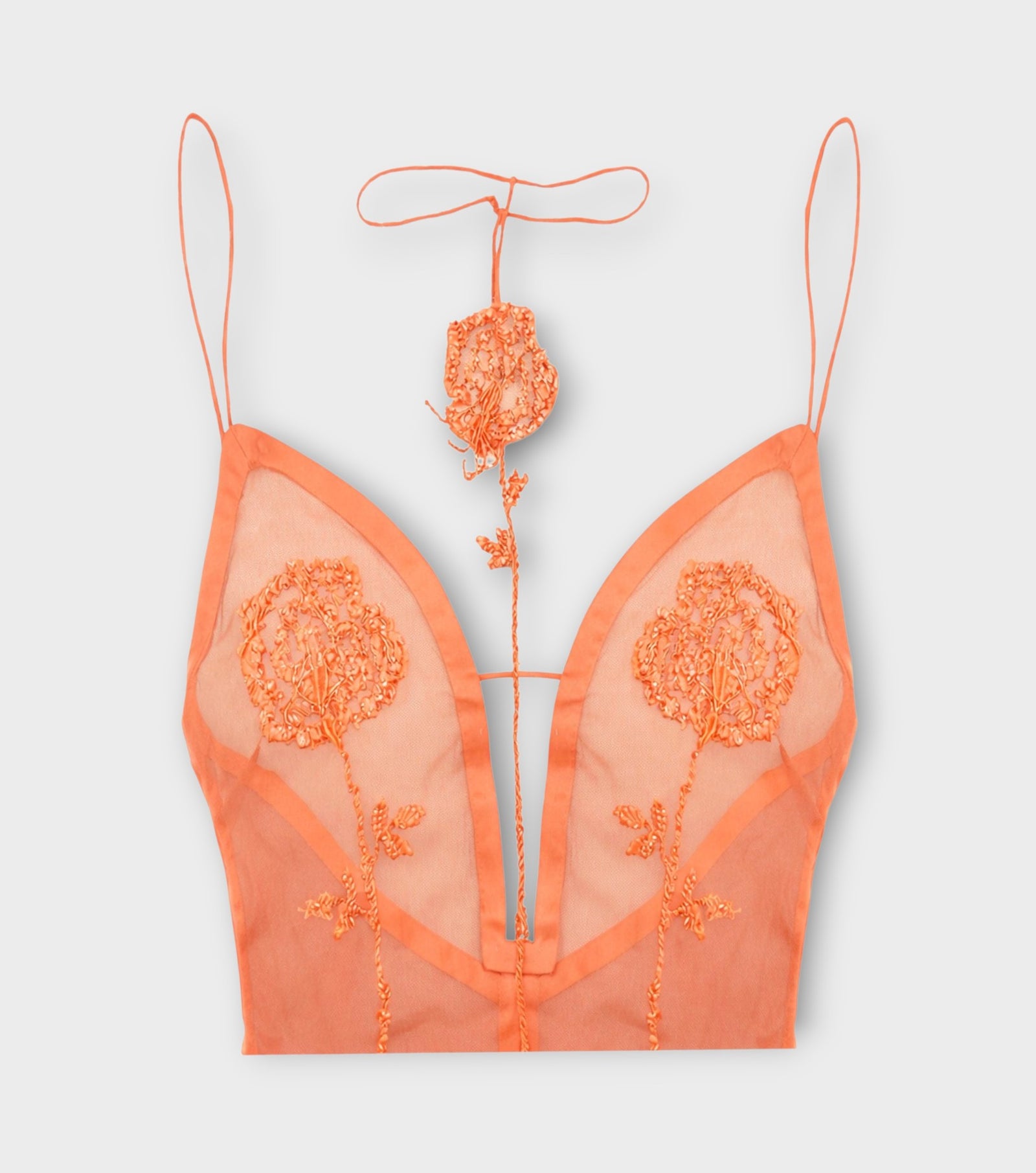 Rose Sheer Top | Orange