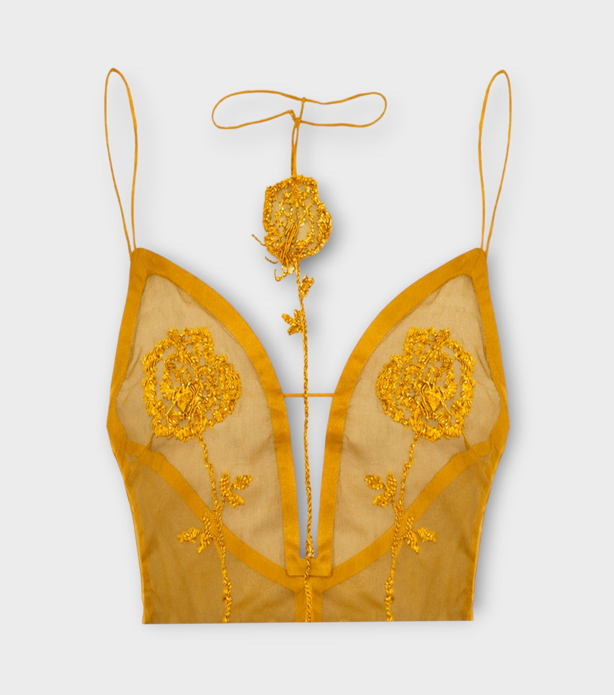 Rose Sheer Top | Yellow