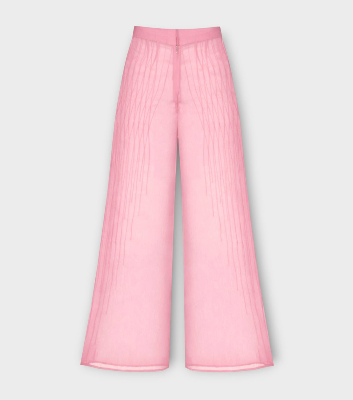 Sheer Pin Tuck Trousers | Pink