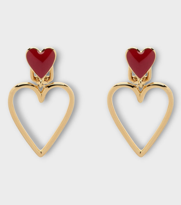 Heart Enamel  Earrings