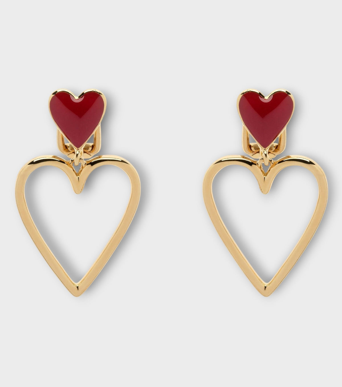 Heart Enamel  Earrings