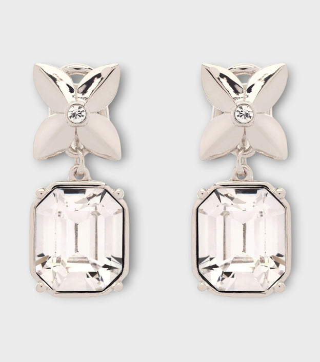Platinum Flower Earrings