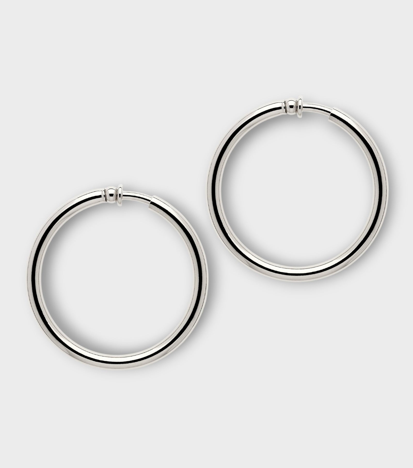 Platinum Hoop  Earrings