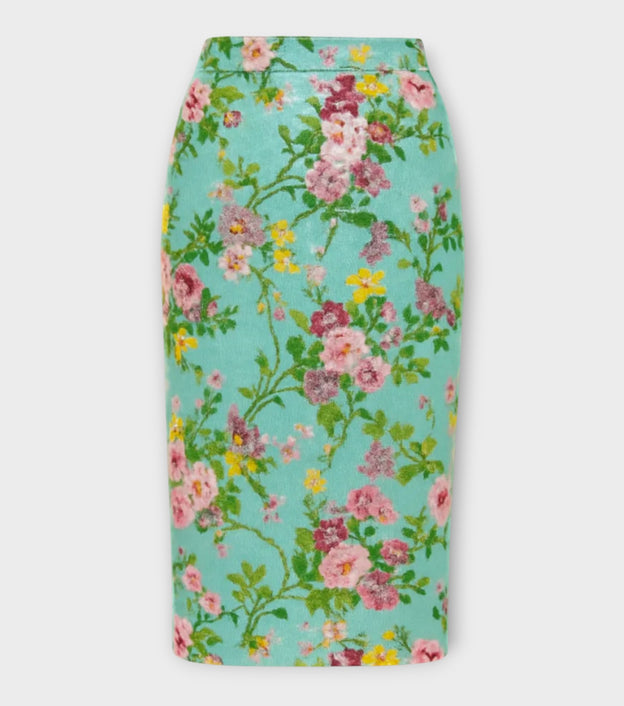 Floral Jacquard Pencil Skirt | PR Sample