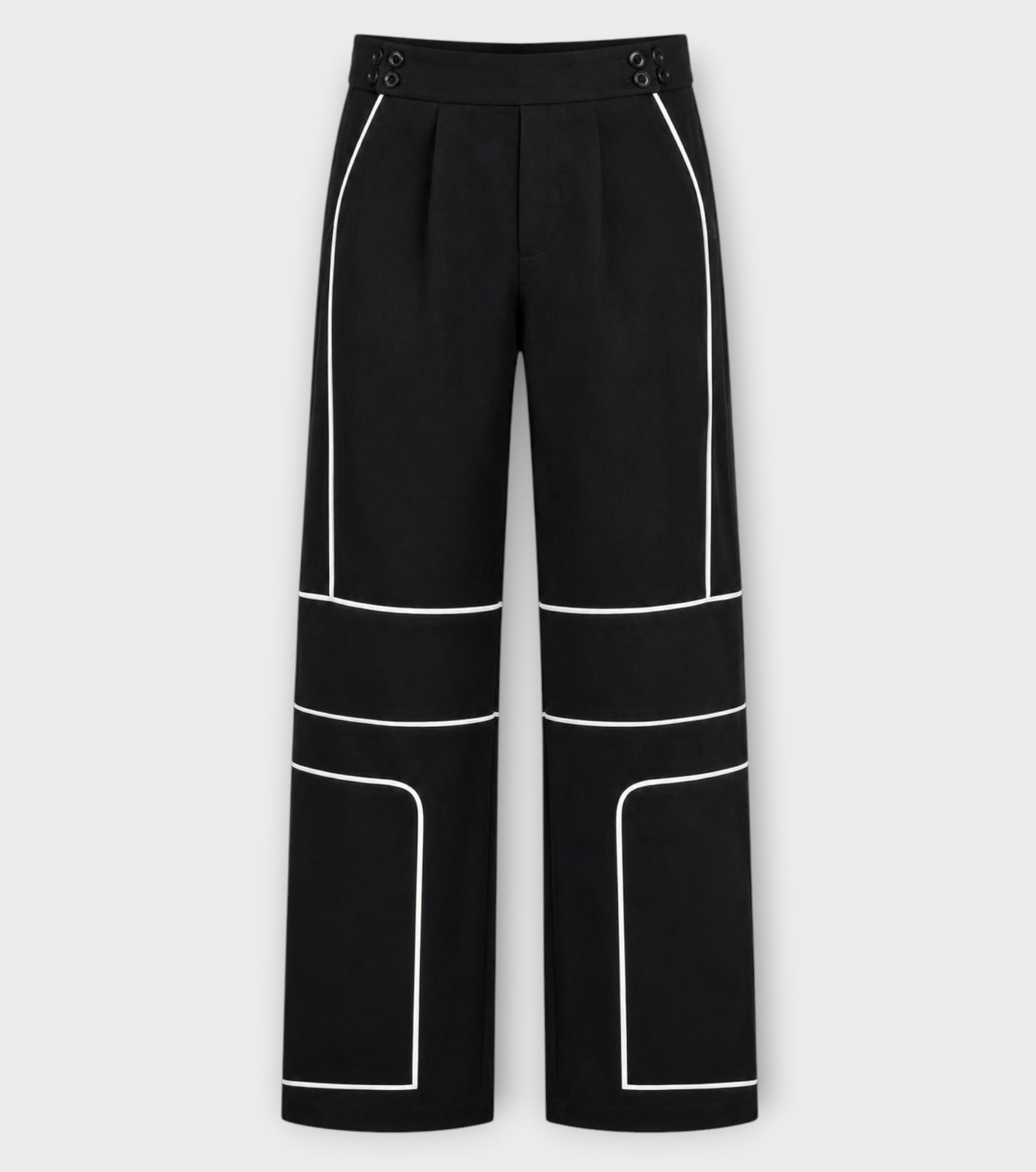 FLARED REFLECTIVE PANTS | Black