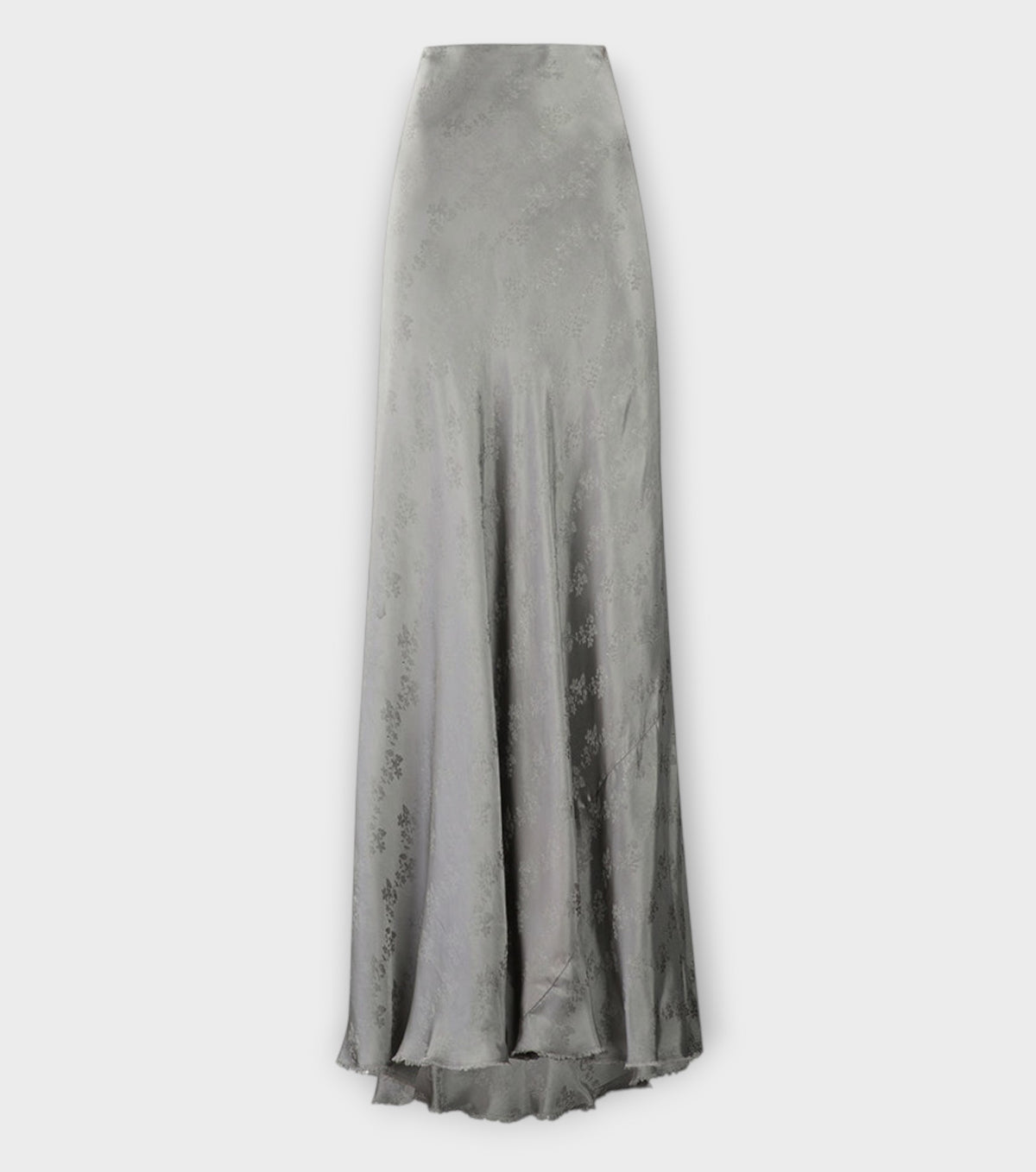 Silver Floral Maxi Skirt