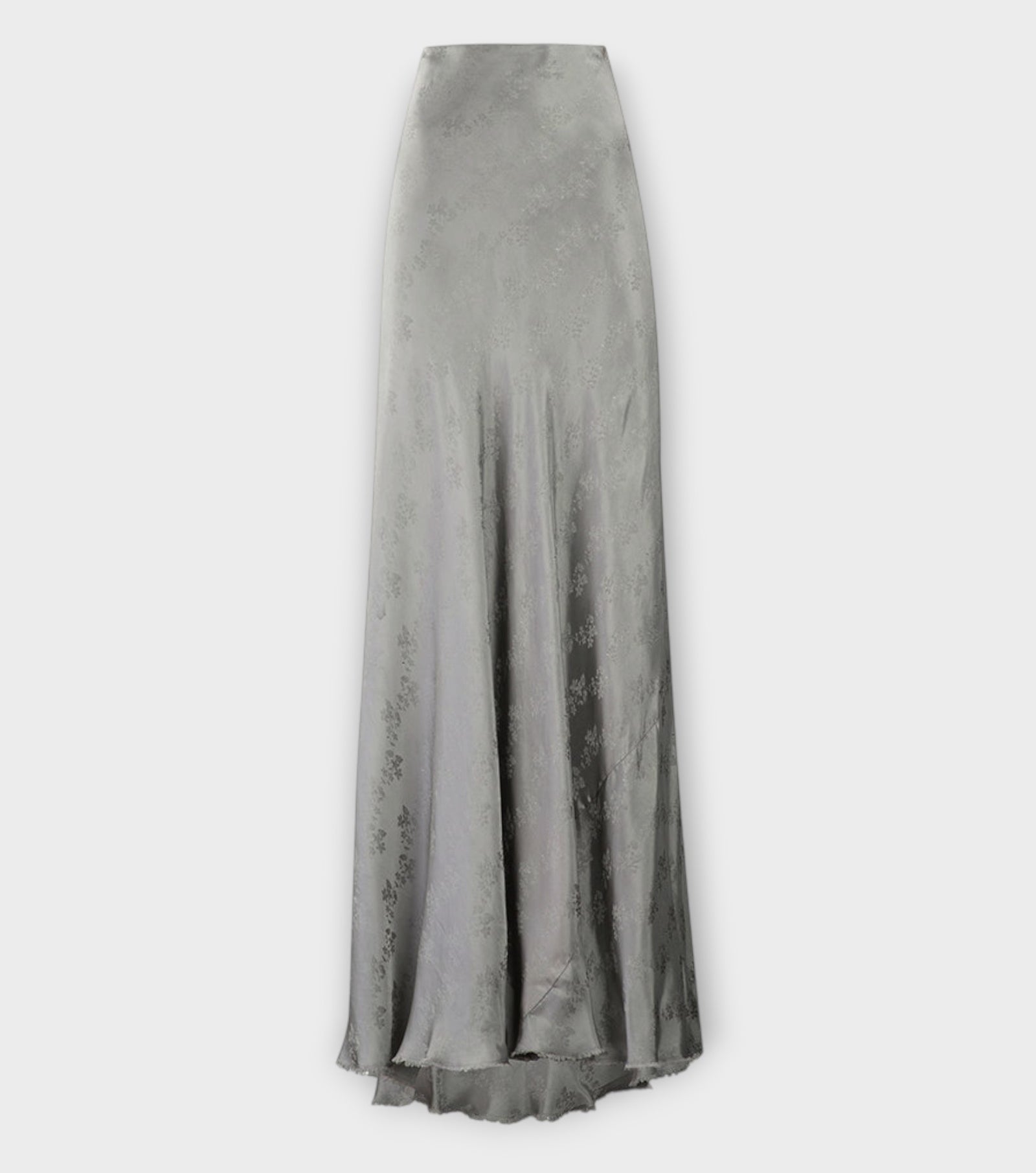 Silver Floral Maxi Skirt