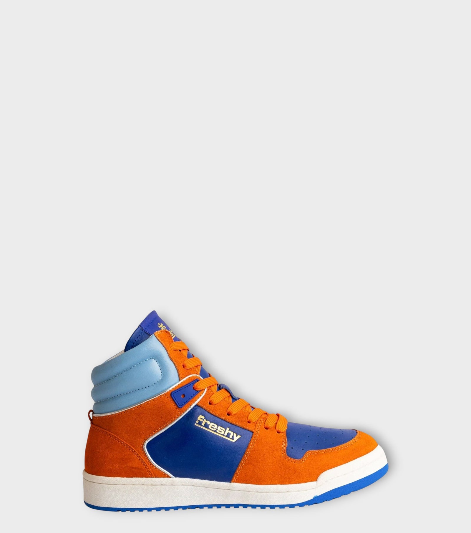 Bounce High-Top Sneakers | Orange and Blue