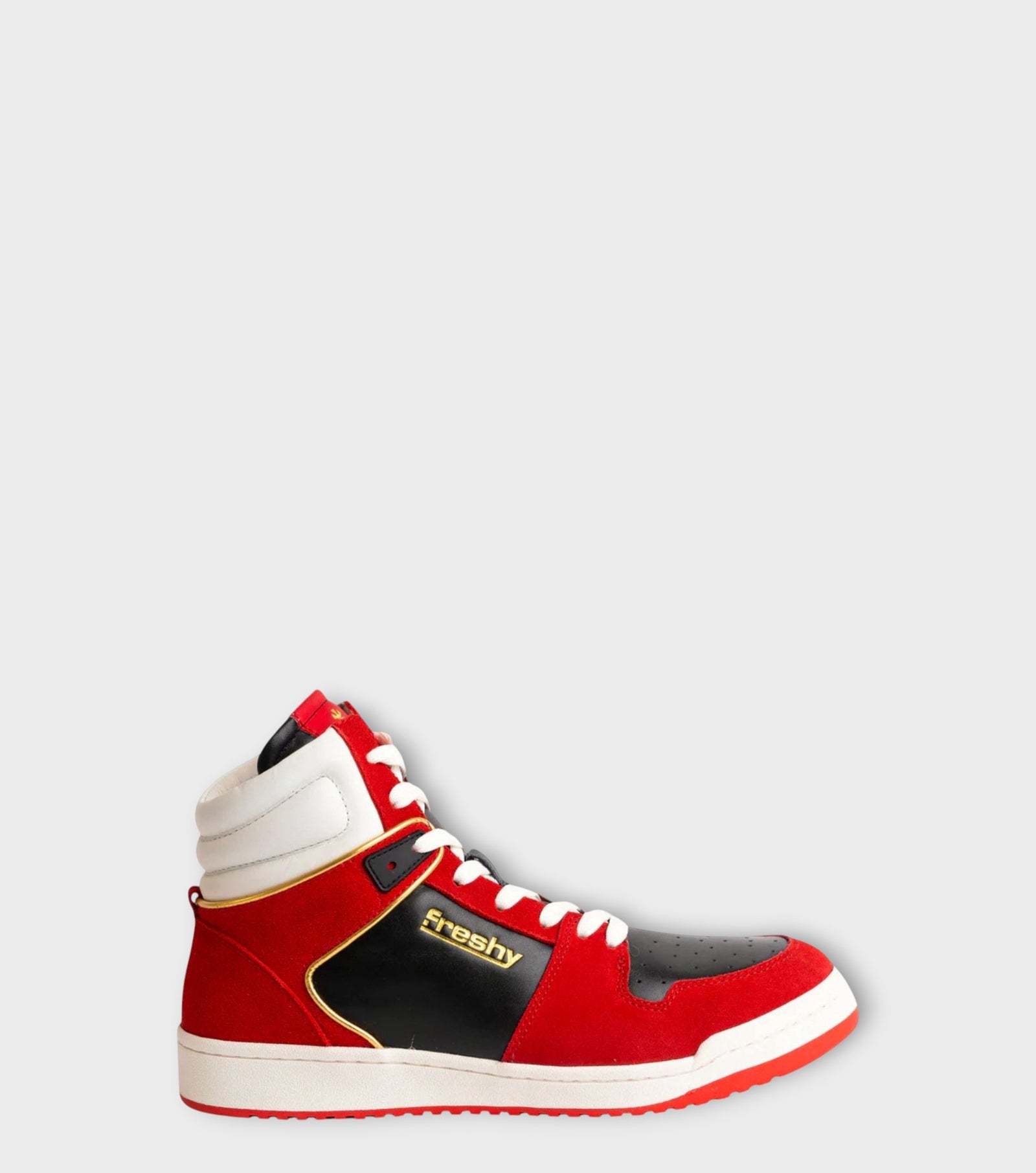 Bounce High-Top Sneakers | Red and Black