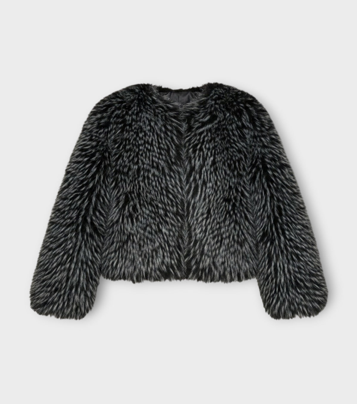 Gilda Black Raccoon Faux Fur Bomber