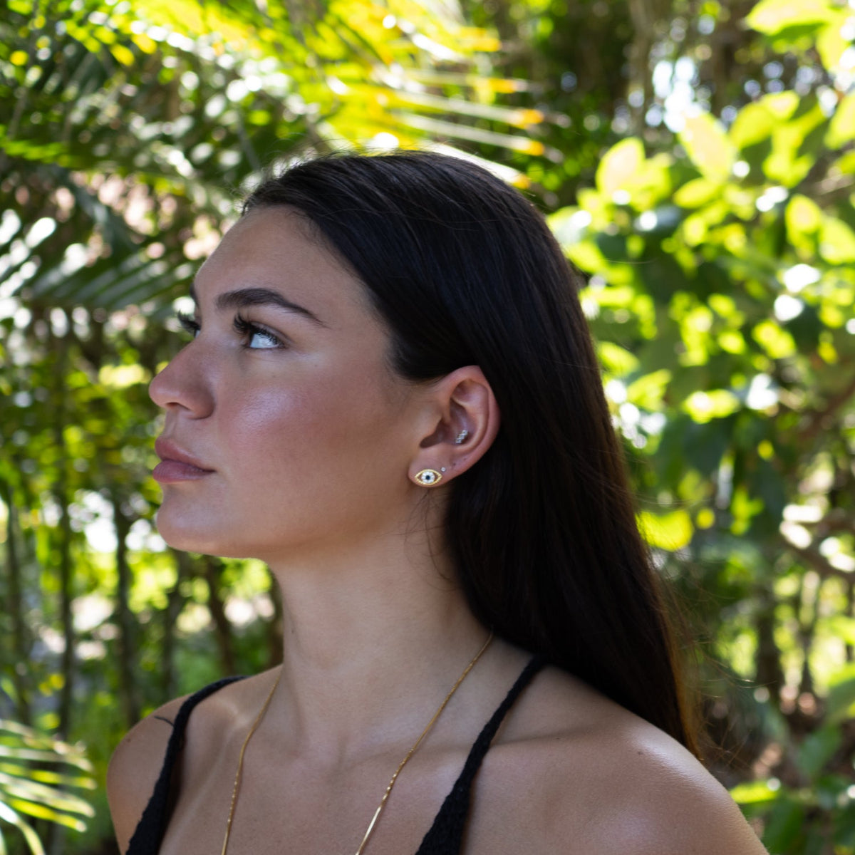 Sapphire Evil Eye Earrings