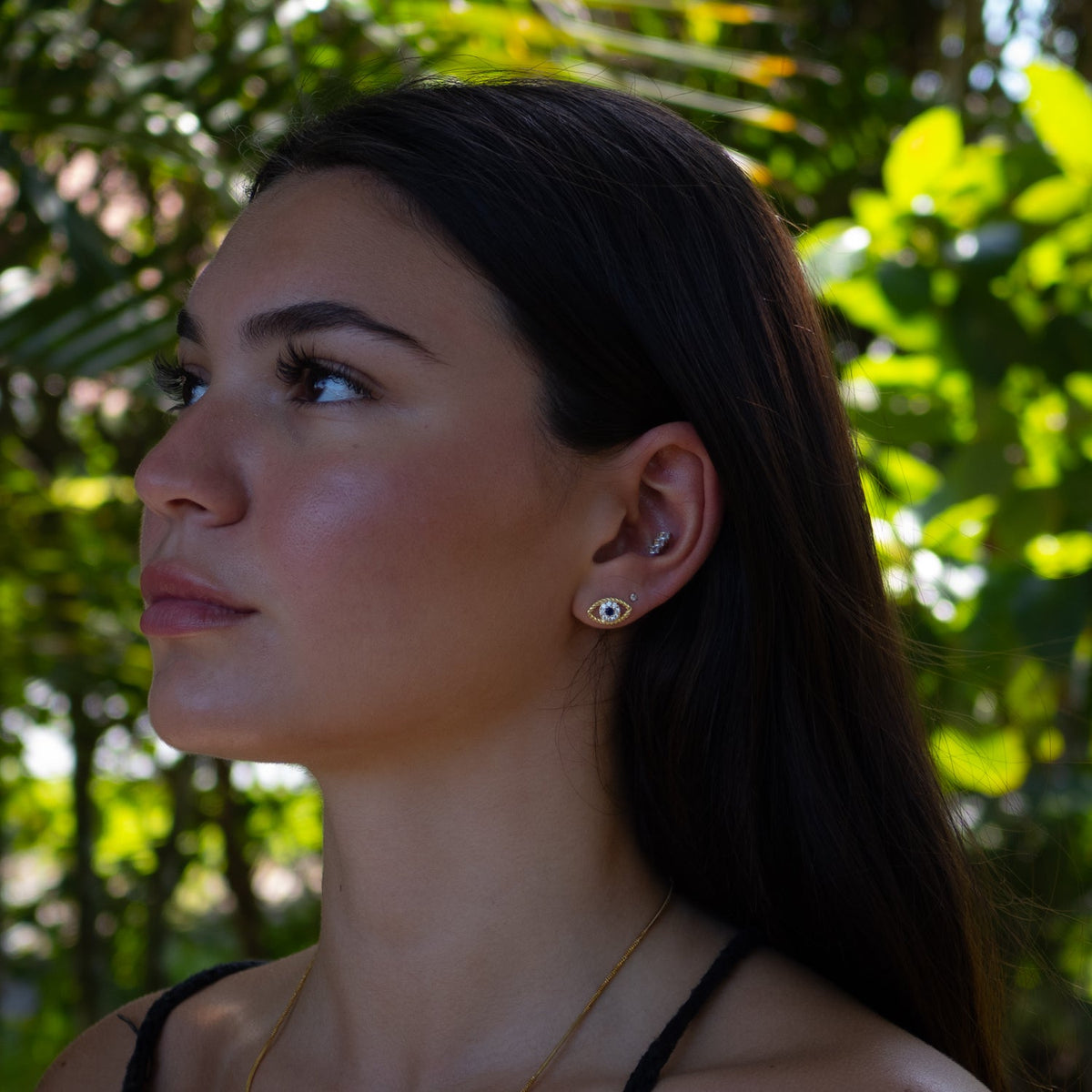 Sapphire Evil Eye Earrings