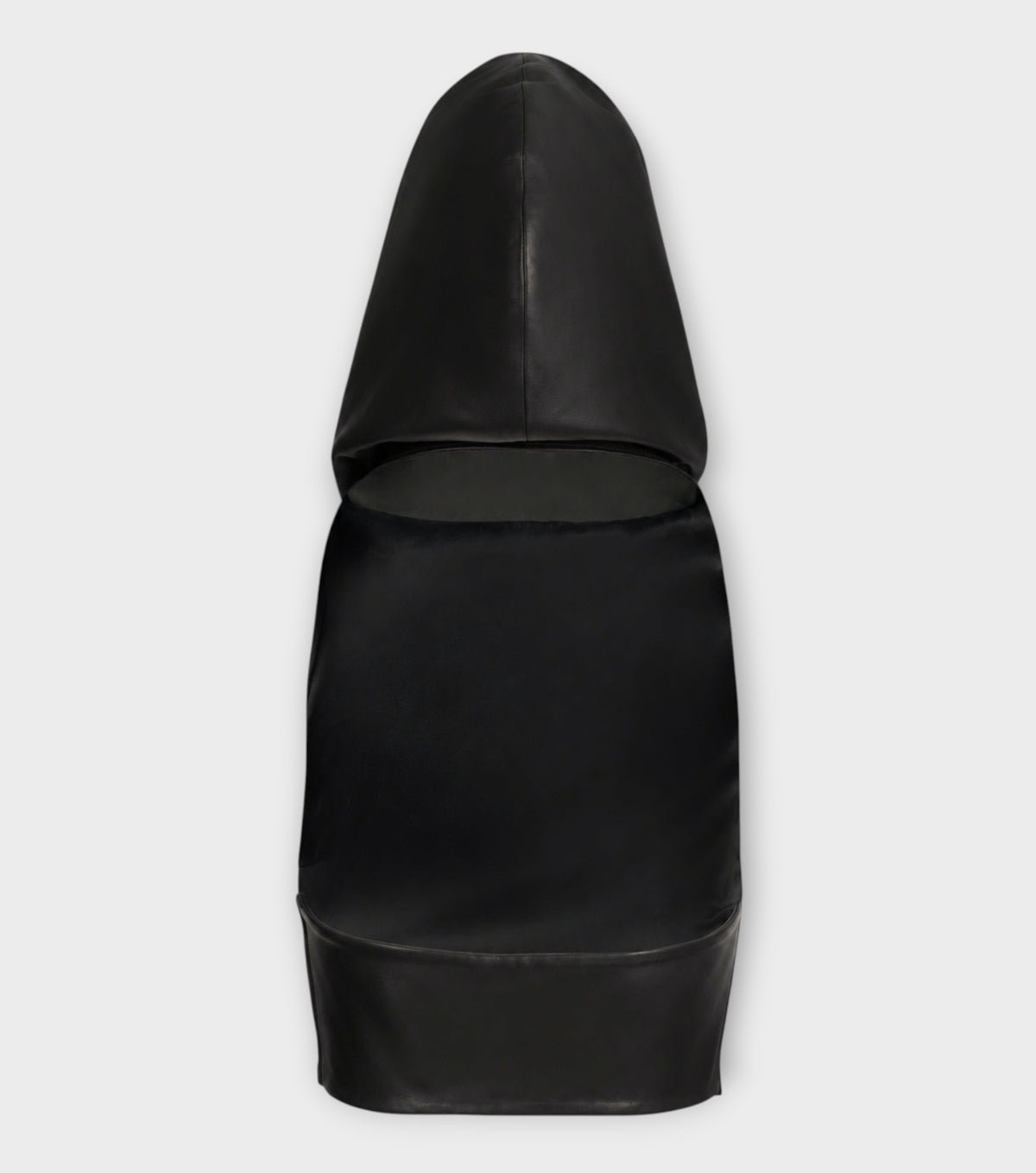 Black Eclipse Backless Hooded Top with a convertible hood.