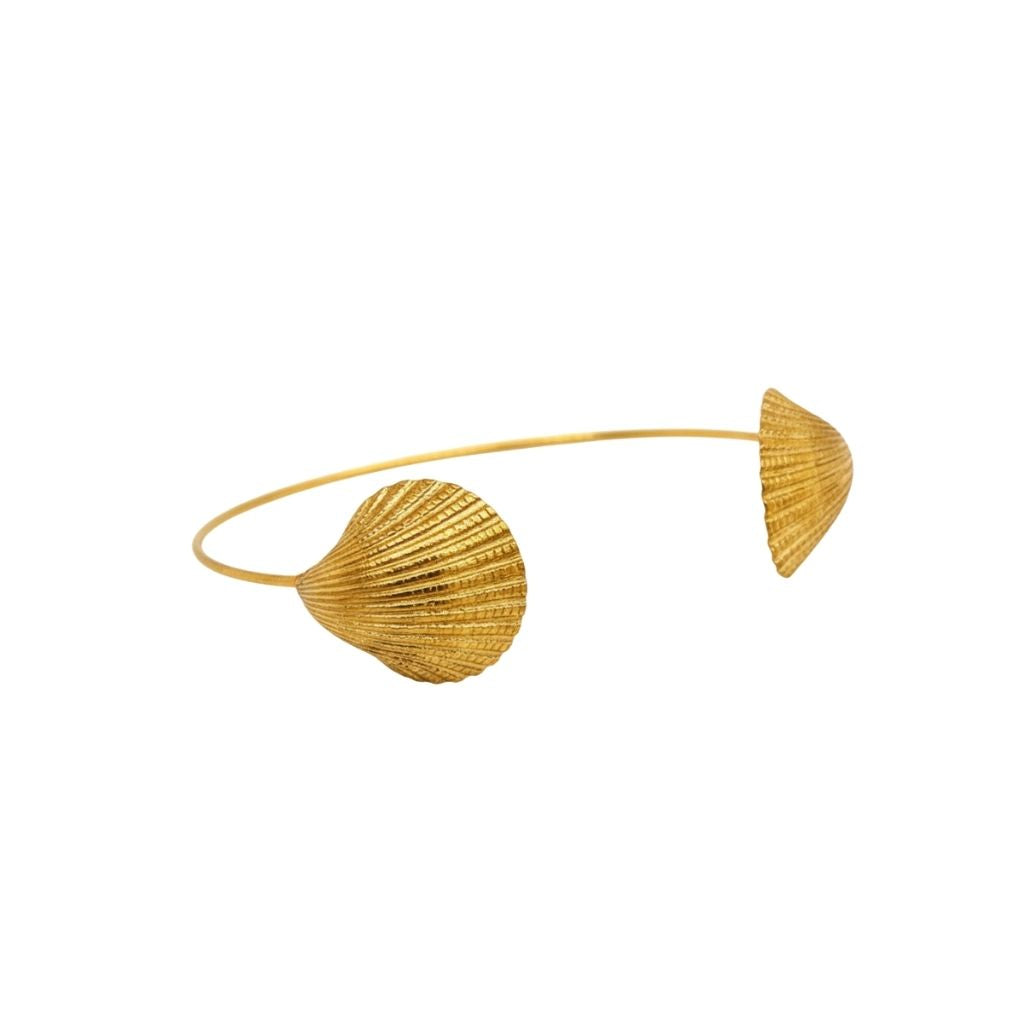 LINYA JEWELLERY - Gold Seashell Cuff Bracelet, buy at DOORS NYC